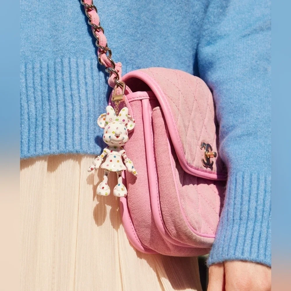 🤍▪️Baublebar ▪️ Rare Disney White polkadot Minnie bag charm key chain